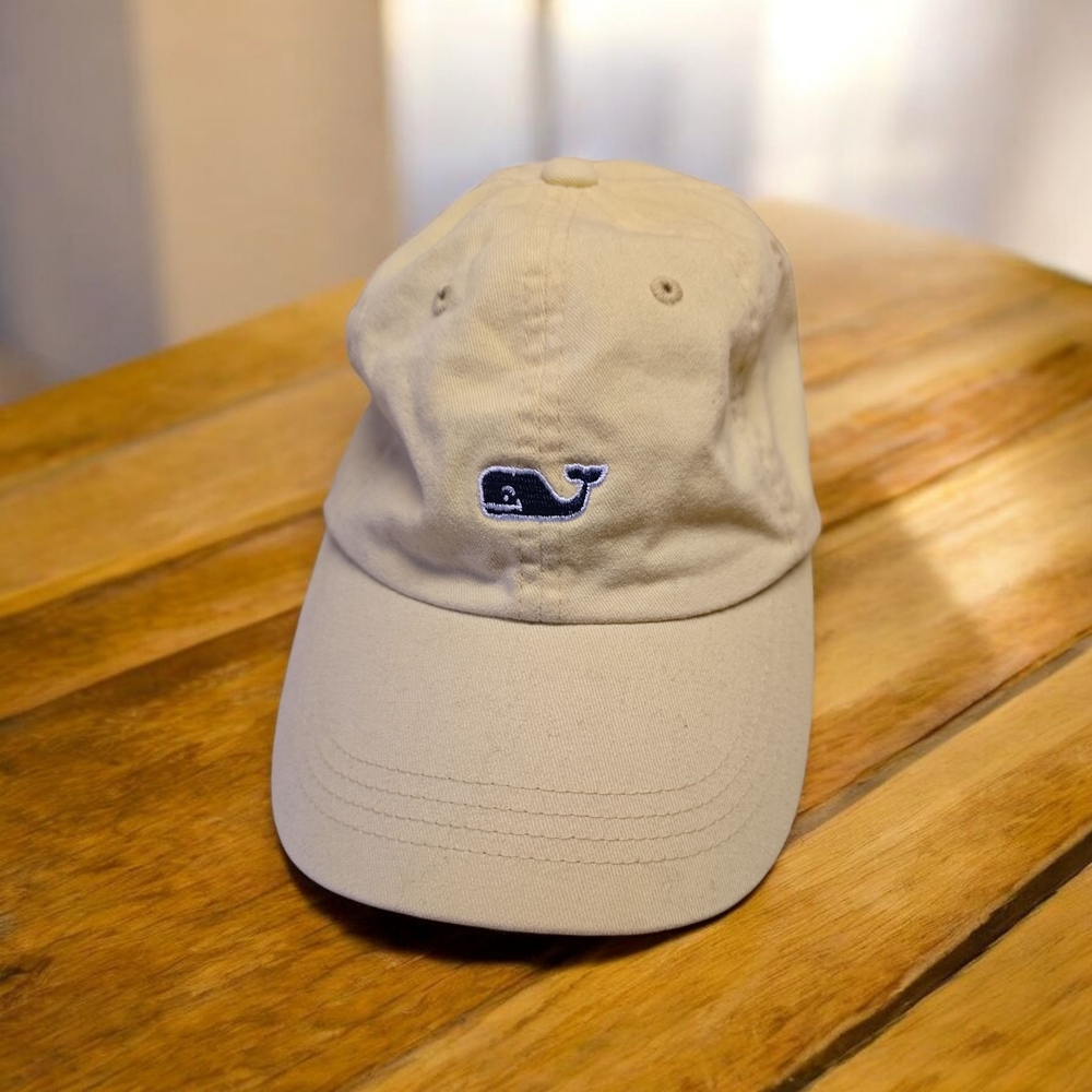 Vineyard Vines Cream Cap with Blue Logo